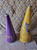 Both megaphones side by side showing colors and graphics