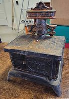 Front view showing DOT door and overall stove form