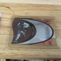 Front view of Hideo Nomo die-cut Upper Deck SPx card in sleeve