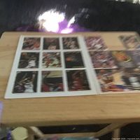 Full view of both uncut sheets on tabletop