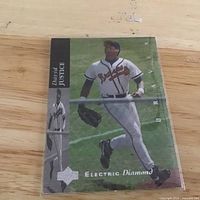 Front of 1994 Upper Deck David Justice Electric Diamond card