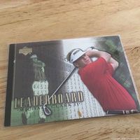 Front of 2001 Upper Deck Golf Leaderboard card featuring Michael Clark II