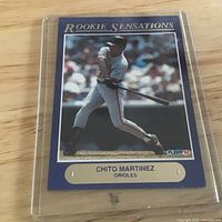 Front of card in protective sleeve