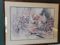 Full view of framed Davina Barton print showing artwork, mat and frame