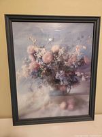 full view of framed floral print
