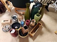 Group shot of all twelve decorative vessels