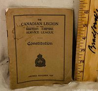Front cover showing title, crest, date and wear