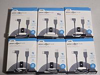Six boxed Logiix Piston Connect XL90 cables front view