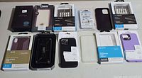 Group view of 12 assorted phone cases