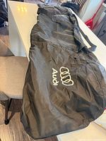 Full view of Audi logo side of ski bag