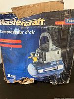 Front of original box showing model and capacity