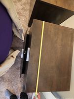 Top view of nightstand, measuring width