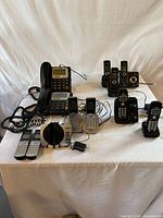 Overview of entire phone lot on table
