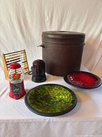 Lot overview showing all six items together