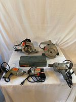 Group shot of all Black & Decker power tools and case