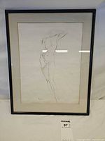 Full view of framed sketch