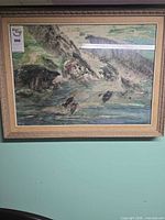 Full view of framed painting on wall