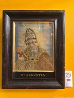 Full framed artwork showing St. Augustine and frame