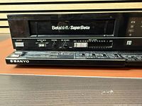 Front view showing Betahi-fi SuperBeta cassette door and slide-out control panel
