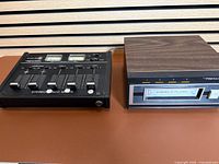 Mixer and 8-track deck side by side