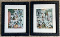 Both framed prints side by side showing matching frames and imagery