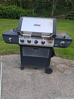 Full view of Brinkmann propane grill closed