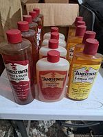 Group shot showing all nine Jamestowne bottles