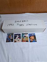 Closed white long box labeled Baseball 1992 Topps Stadium
