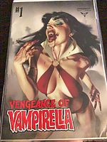Front cover of Vengeance of Vampirella #1 in protective bag