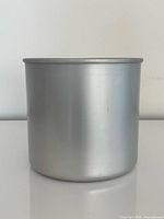 Side view of aluminum freezer bowl