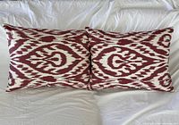 Both pillows front view showing pattern and size