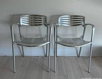 Front view of both Knoll Toledo chairs side by side
