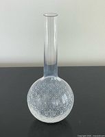 Full view of vase showing shape and etched pattern