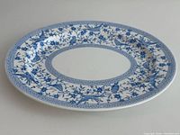 Angled view of entire platter showing shape and pattern