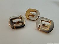 Front view of all three two-tone buttons
