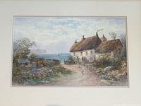Full view of watercolour with mat and frame