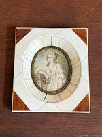 Front view of framed miniature portrait