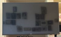Front view of Samsung TV powered off