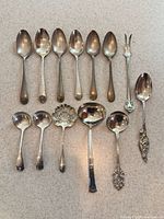 All 14 pieces arranged for overview