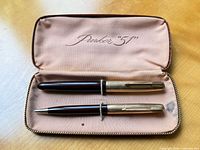 Pen and pencil in open Parker 51 case