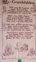 Full view showing poem, illustrations, and overall fabric
