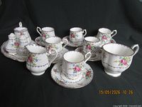 Front view of full set displayed