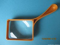 Full view of orange square magnifying glass