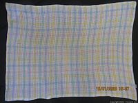 Full view of pastel cotton baby blanket