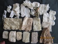 overview of all lace pieces laid out