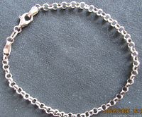 Full view of sterling silver chain bracelet