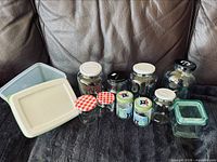 Group view of all jars and produce saver bin