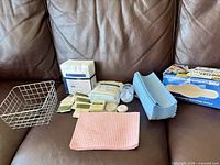 Overview of all items on couch