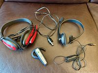 Group shot showing all five audio accessories