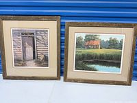 Both framed prints side by side showing subjects and frames